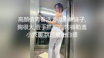 高顏值青春活力微胖軟妹子,胸很大,壹手抓不完,內褲勒進小茓裏,挑逗震出白漿